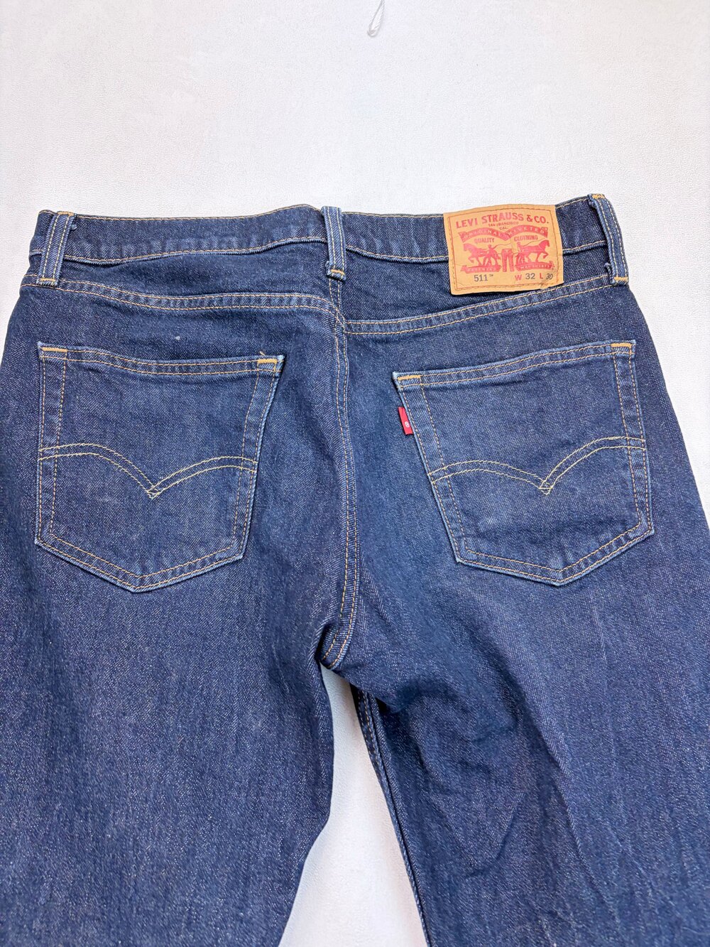 Levi's Men's Straight Jeans 32x30 Dark Indigo - Picture 9 of 13